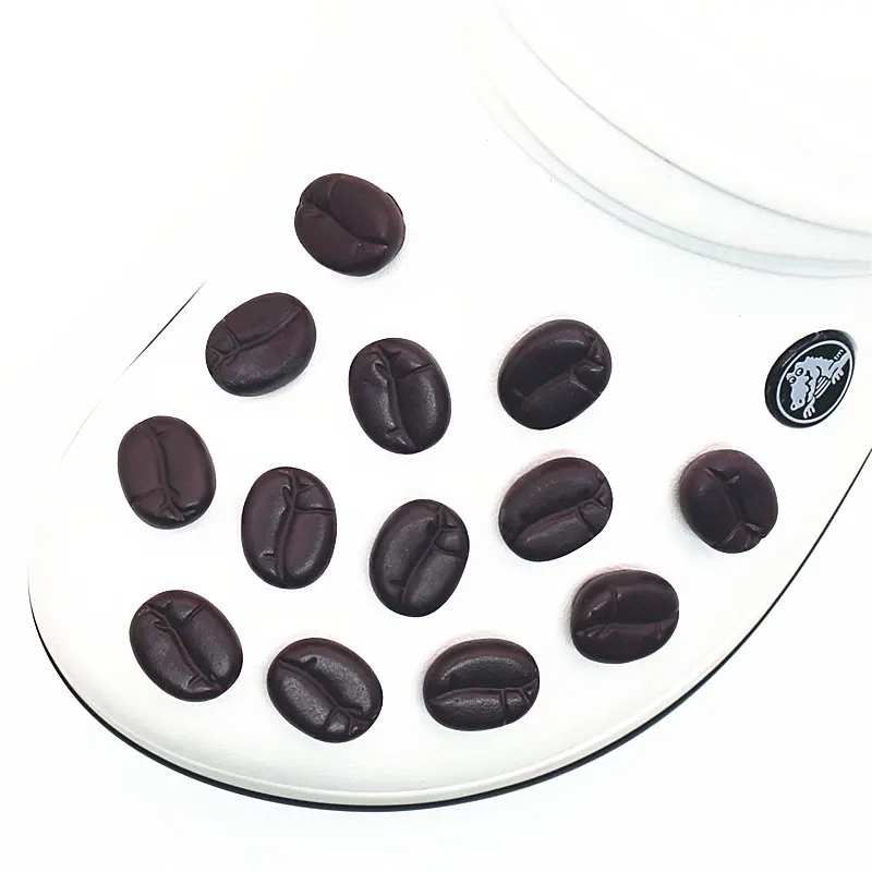 High Quality Resin Shoe Charms Spoof Simulated Coffee Beans Model Garden Shoe Decoration fit croc jibz Kid's Party X-mas Gifts