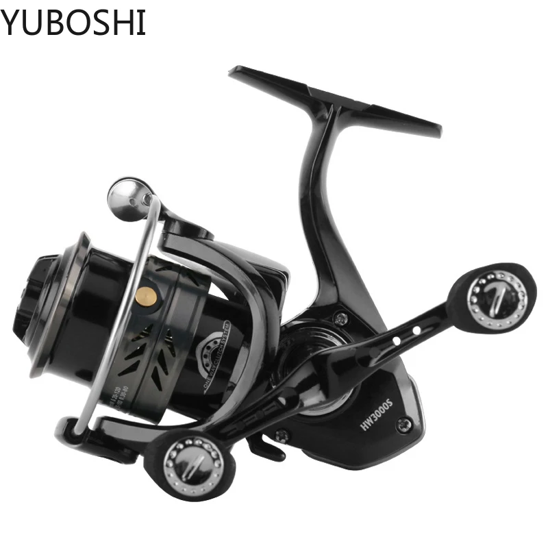 

YUBOSHI New 5.0:1 High Speed Carp Double Rocker Spinning Reel 5+1BB Aluminum Alloy Spool Saltwater Fishing Reel
