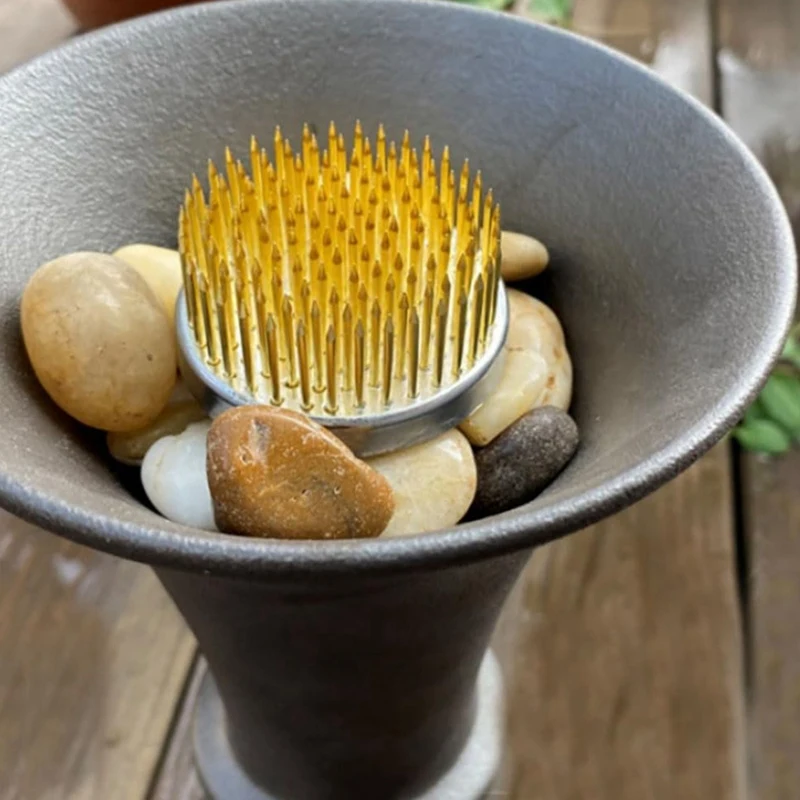 12 шт. цветочная лягушка канцканская булавочная круглый латунный держатель для