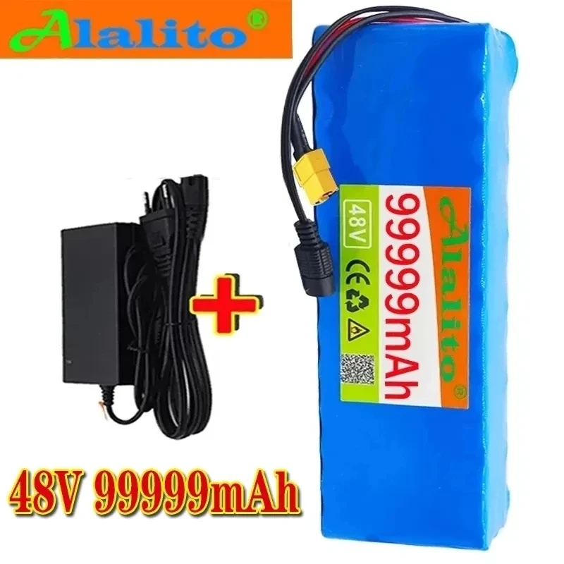 

2023 новый оригинальный литий-ионный аккумулятор 48 В 99.999Ah 1000 Вт 13S3P литий-ионный аккумулятор для электрического велосипеда скутера BMS + зарядное устройство