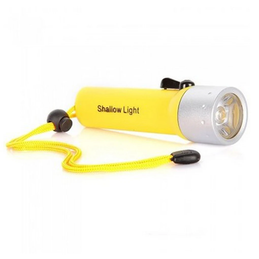 

1/2/3 Diving Flashlight Divers Underwater Torch Battery Powered Lamp Kayak Flashing Light Safety Lighting Accessories Yellow