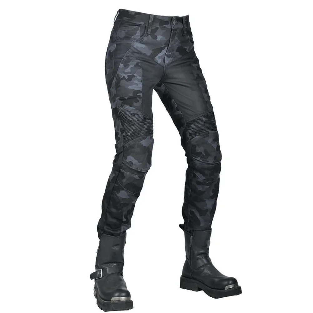Женские защитные брюки для езды на мотоцикле камуфляжные из силикагеля с 4