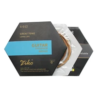 ziko s 012 acoustic guitar strings nickel plated carbon steel hexagonal alloy coated phosphor bronze guitar strings6pcs