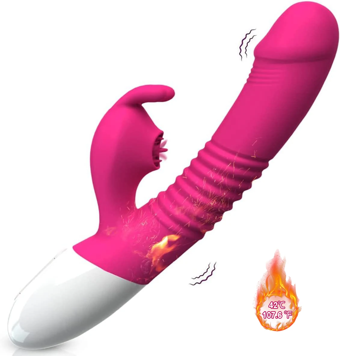 

Goods Sex Toys Adult 3 In 1 Heating Dildo Clitoral Sucking Vibrator Sex Tooys for Men Women Clitoris Sucker Tongue Licking Sexy