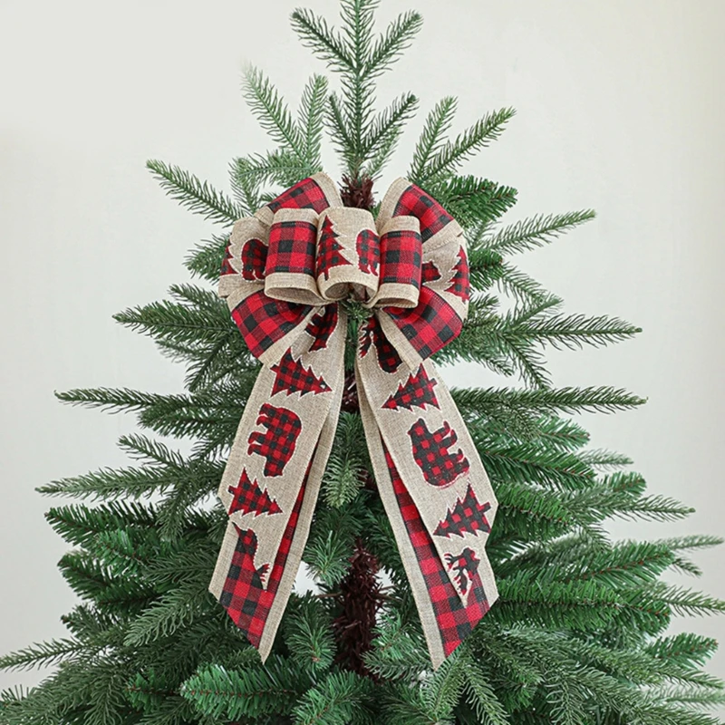 

Топперы для рождественской елки, большой бант, венок, украшения для дома и улицы, праздники