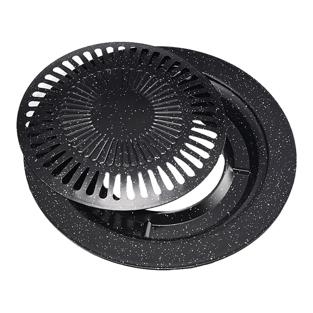 

Portable Gas Stove Iron Baking Pan Grills Kitchen Nonstick Mold Bakeware Oven Round