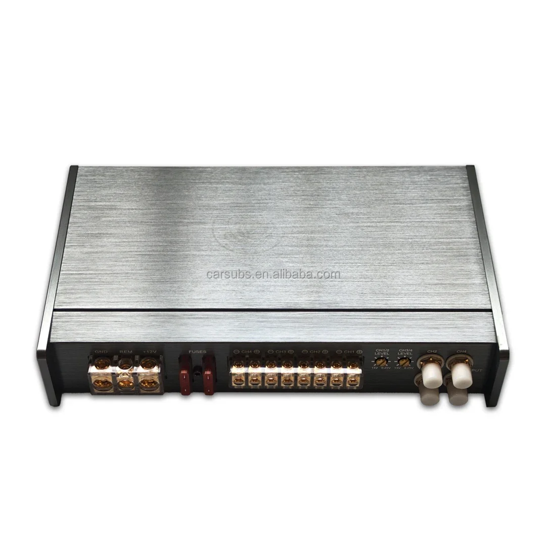 Мощный автомобильный сабвуфер динамики усилитель RMS 200 Вт 4 канала пик 1600