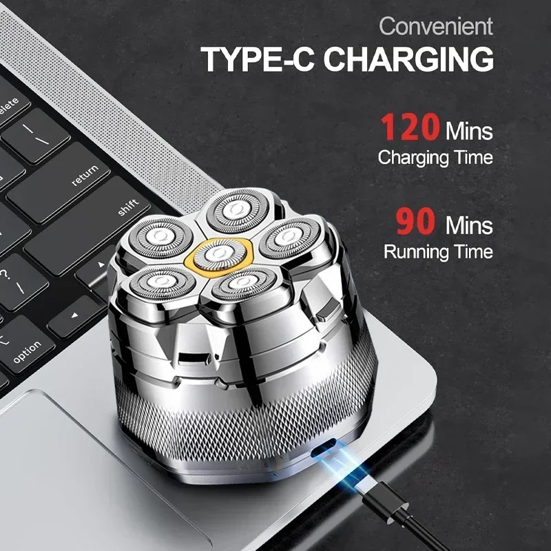 Профессиональная бритва со светодиодным дисплеем мужская электрическая для