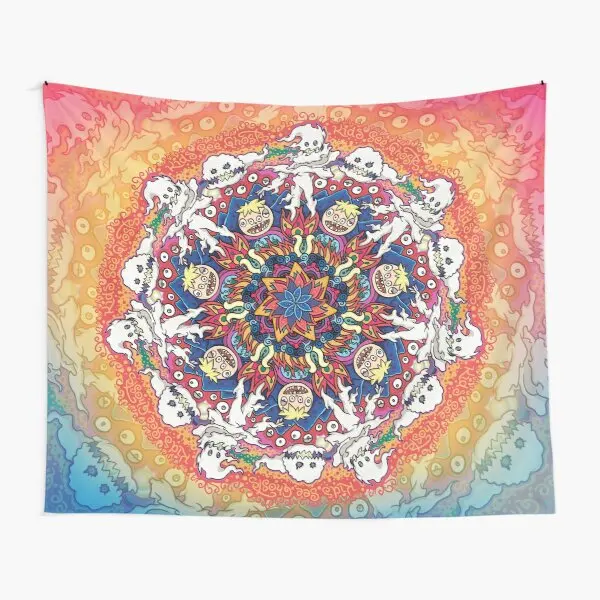 

Kids See Ghosts Mandala Tapestry Room Yoga Blanket Hanging Mat Bedroom Home Beautiful Towel Decoration Colored Art Bedspread