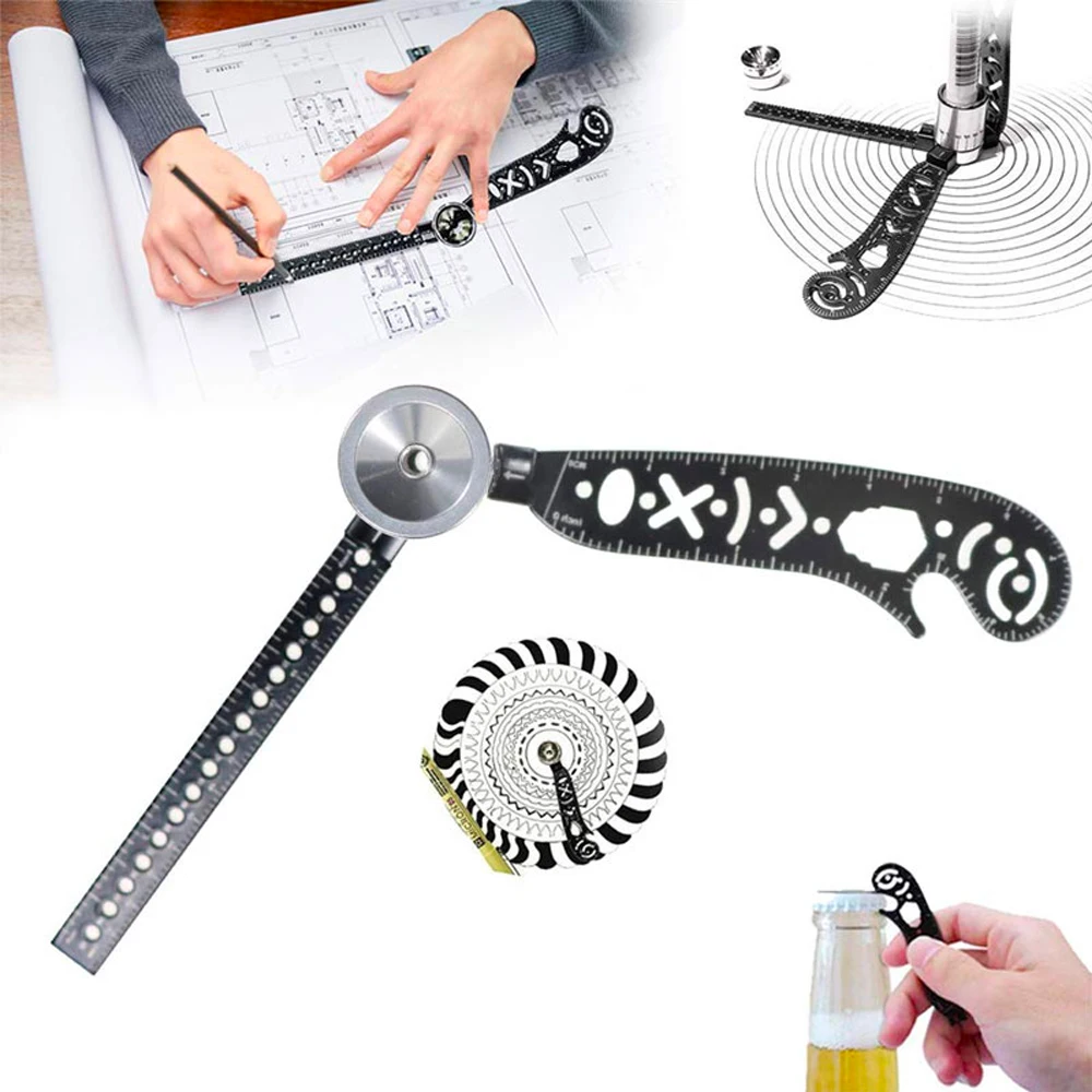 

Scale Ruler Magnet Versatile Multi-Function Drawing Ruler Creative Drawing Curved Magnetic Ruler Tool