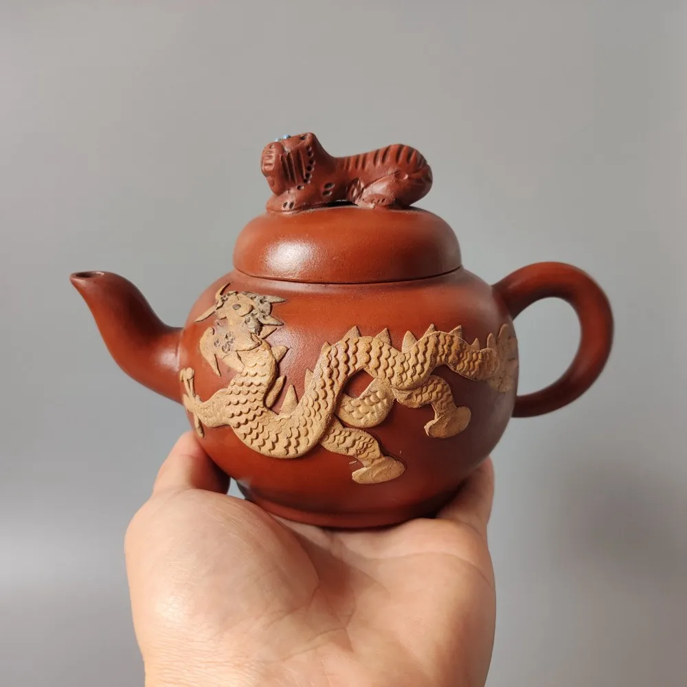 

Chinese Yixing Zisha Clay Teapot Dragon Tiger Pot Zhou Guizhen 500ml