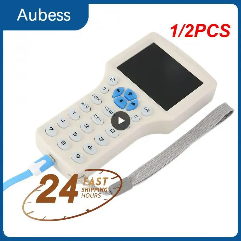 

1/2PCS English Frequency RFID Copier Duplicator 125KHz Key fob NFC Reader Writer 13.56MHz Encrypted Programmer USB UID Copy Card