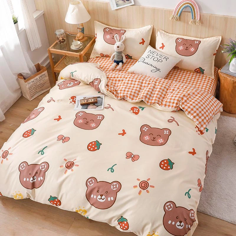 

Animal Pink Bedding Set Luxury Soft Queen Size Comforter Sets of Sheets Set of Bed Linen 220 240 Nordic Bed Cover 150 Home