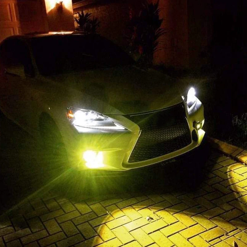 Светодиодные противотуманные фары в сборе желтого цвета DRL F-Sport 6000K белый для Lexus