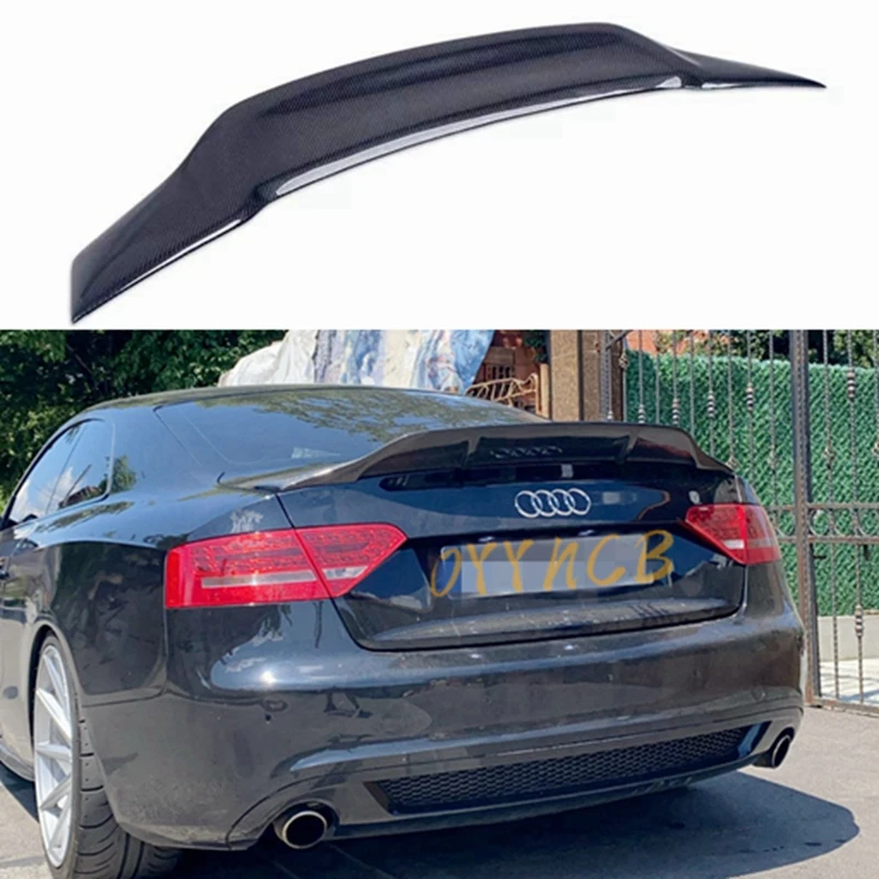 

FOR AUDI A5 B8 B8.5 2Door Coupe R Style Carbon Fiber Rear Spoiler Trunk Wing 2009-2016 FRP Forged Carbon