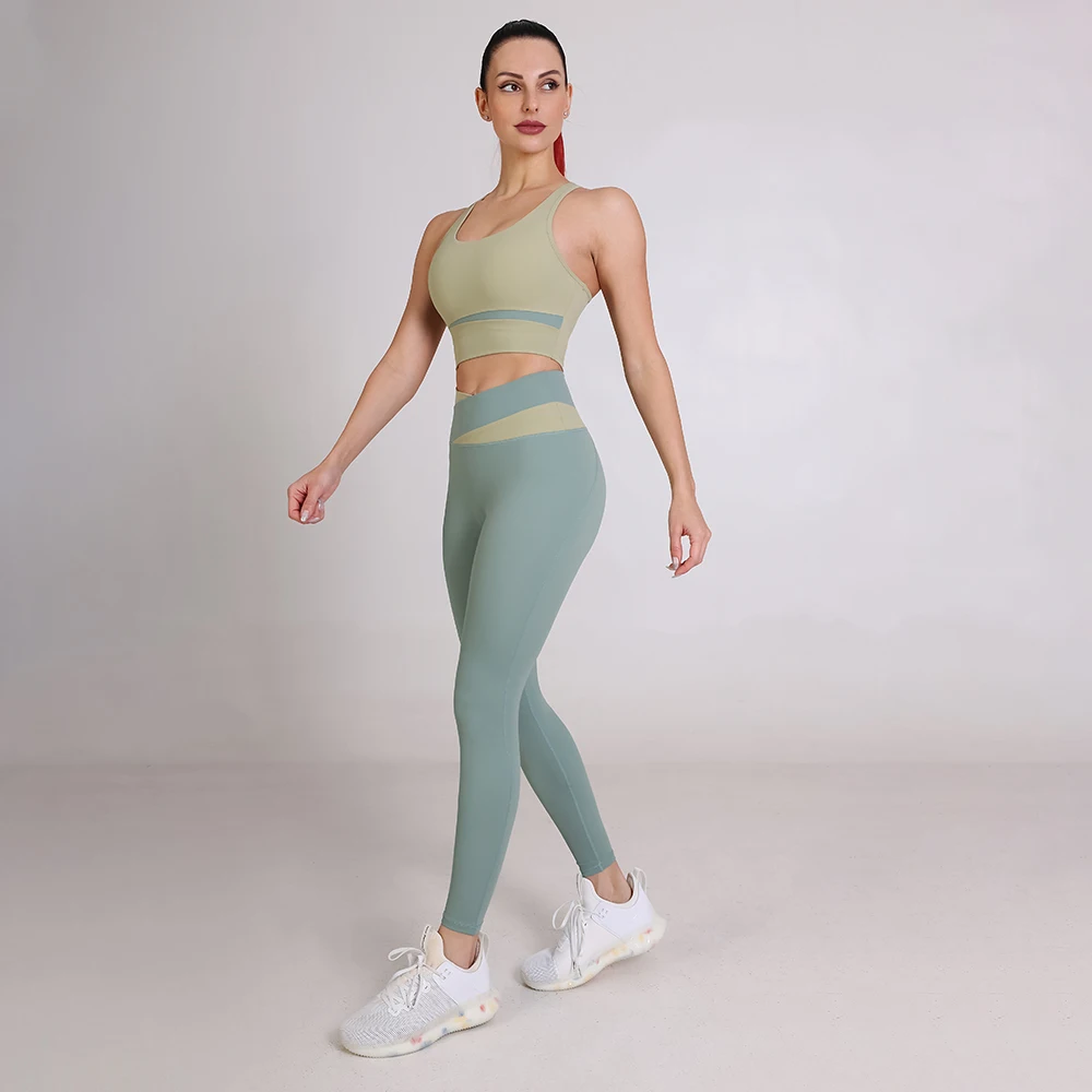 

PASKOWEAR женский сексуальный бесшовный высокоэластичный комплект для йоги топ для бега набор для тренажерного зала тренировочные спортивные ...