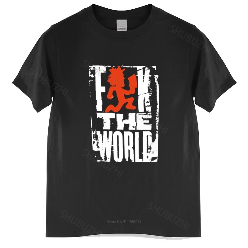 

Summer mens tshirt Insane Clown Posse F The World Hatchetman Black T Shirt New Icp unisex t-shirt teenagers cool tops