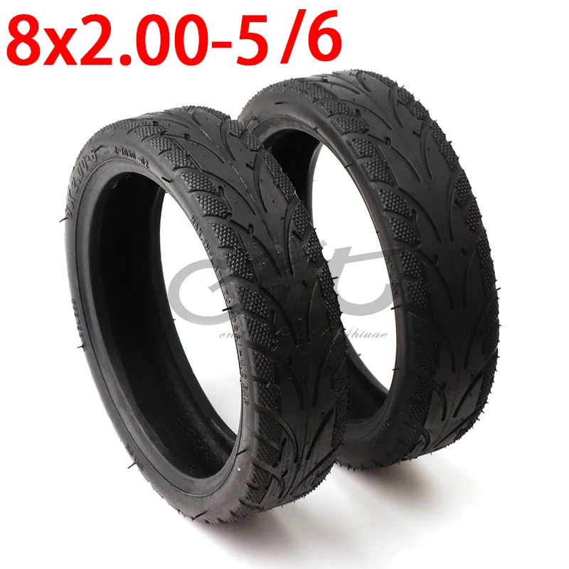 

8 Inch 8x2.00-5 Vacuum Thickened Tire 8x2.00-6 Tubeless Tyre for Mini Electric Scooter Pocket Bike MINI Bike