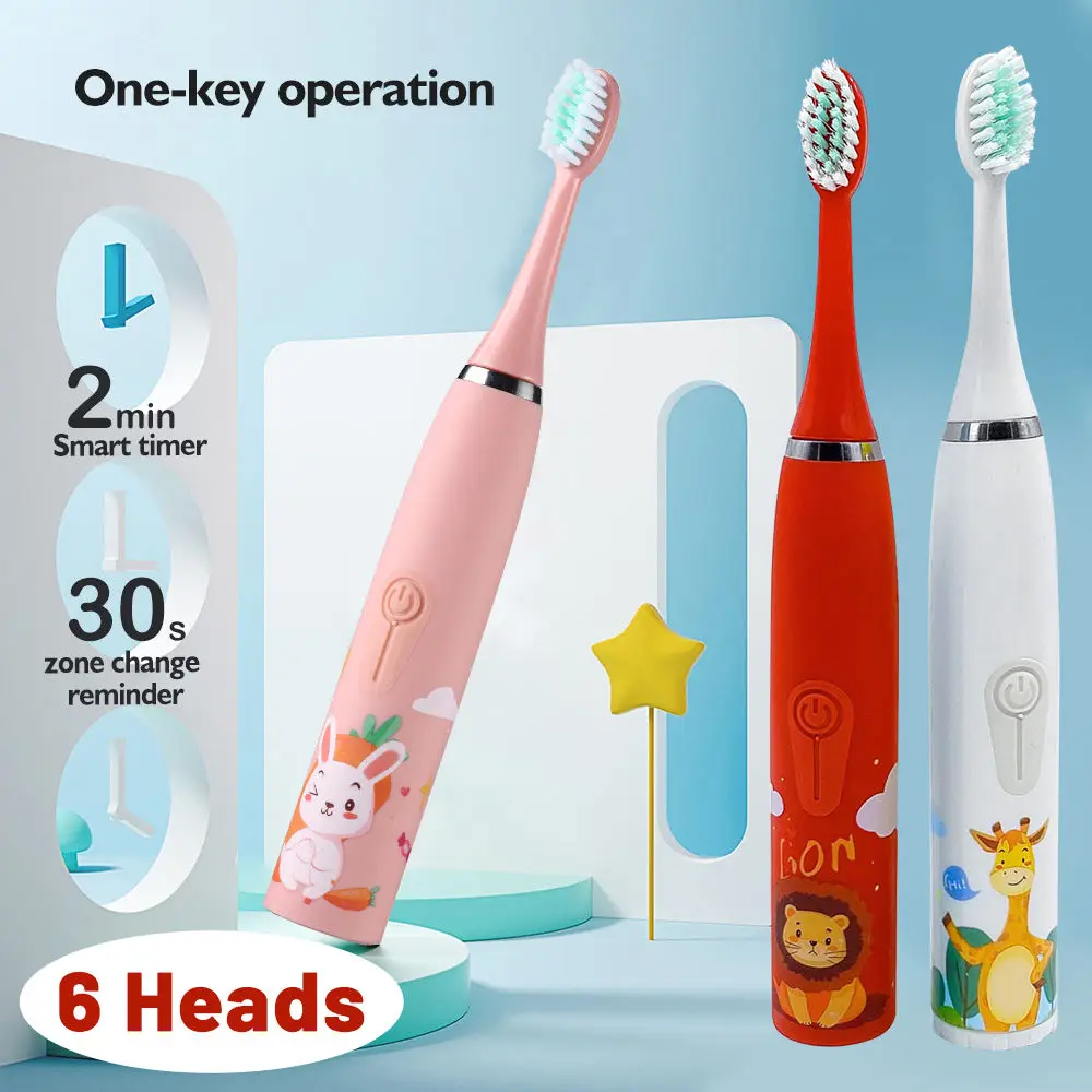 

Children Sonic Electric Toothbrush Cute Cartoon Kid Toothbrush Teeth Whitening Soft Bristle Children Teethrush Oral Cleaning