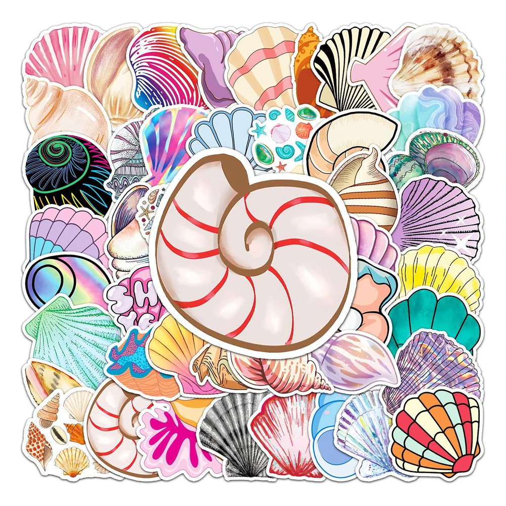 

10/30/50PCS Cartoon Shell Colorful Graffiti Sticker Refrigerator Skateboard Luggage Computer Waterproof Wholesale