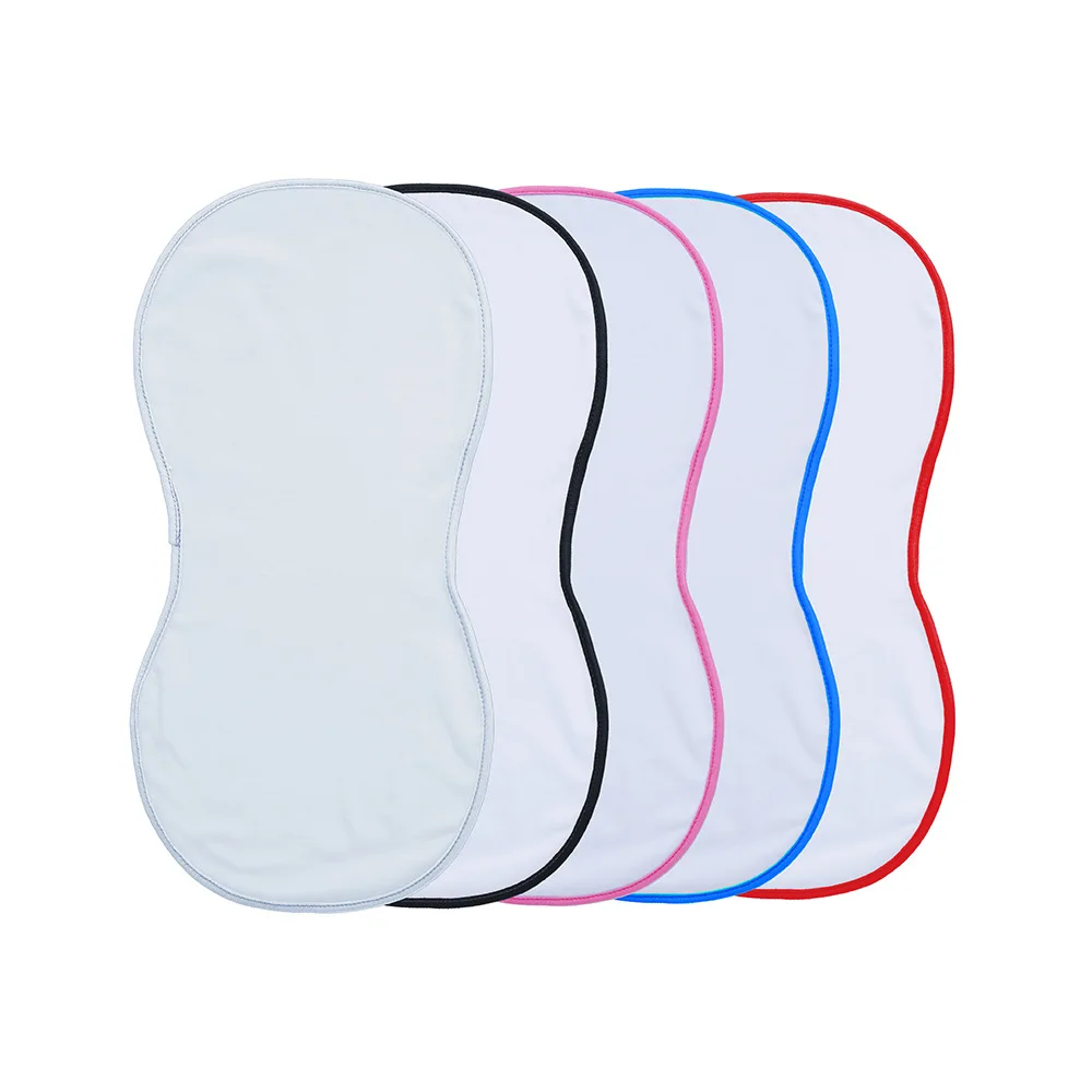 

5pcs Sublimation Baby Burp Bibs Infant Baby Burp Cloths Blank White Soft Cotton Two Layers Absorbent Newborn Towel