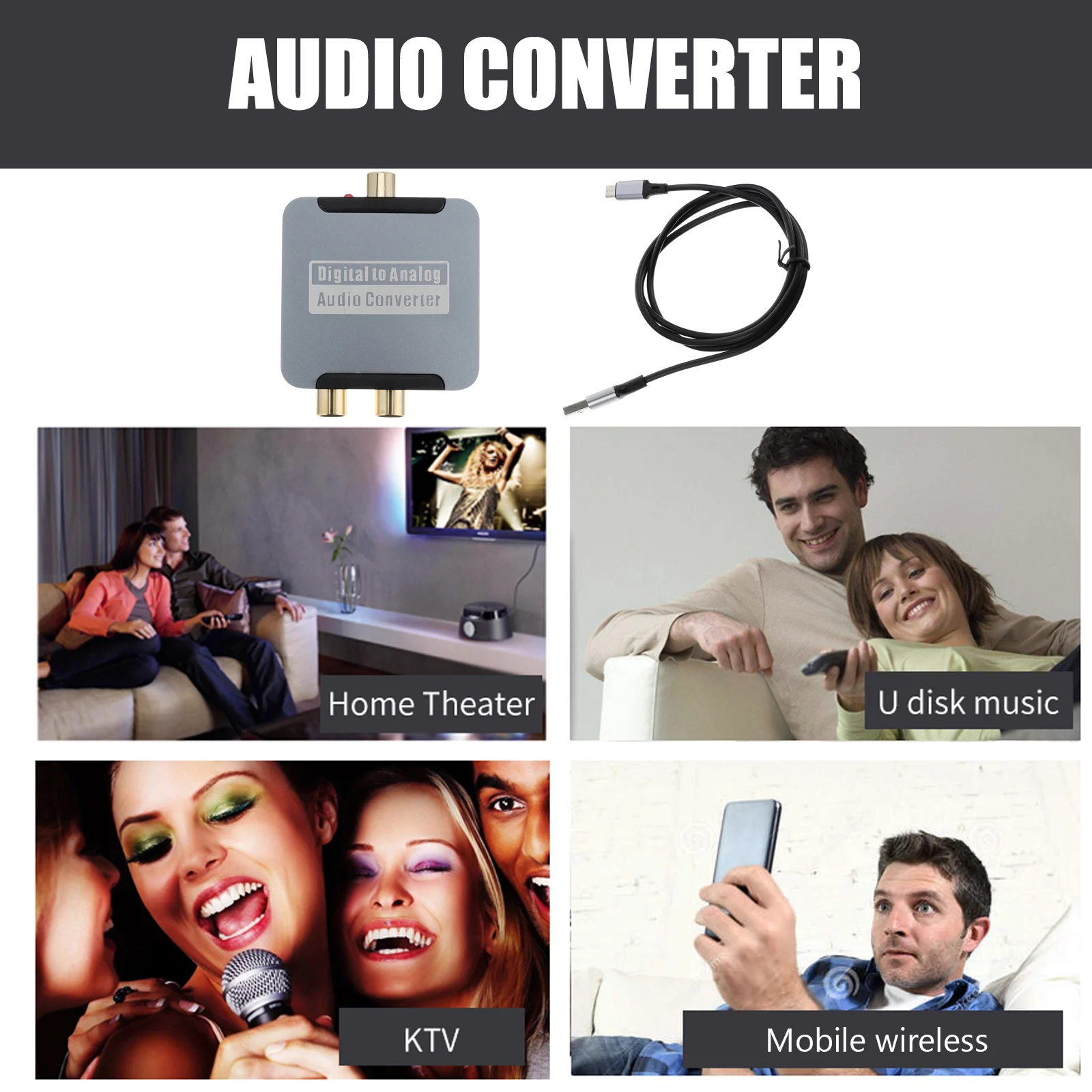 

1 PC Coaxial Digital to Adapter Converter for Loudspeaker Home Cinema