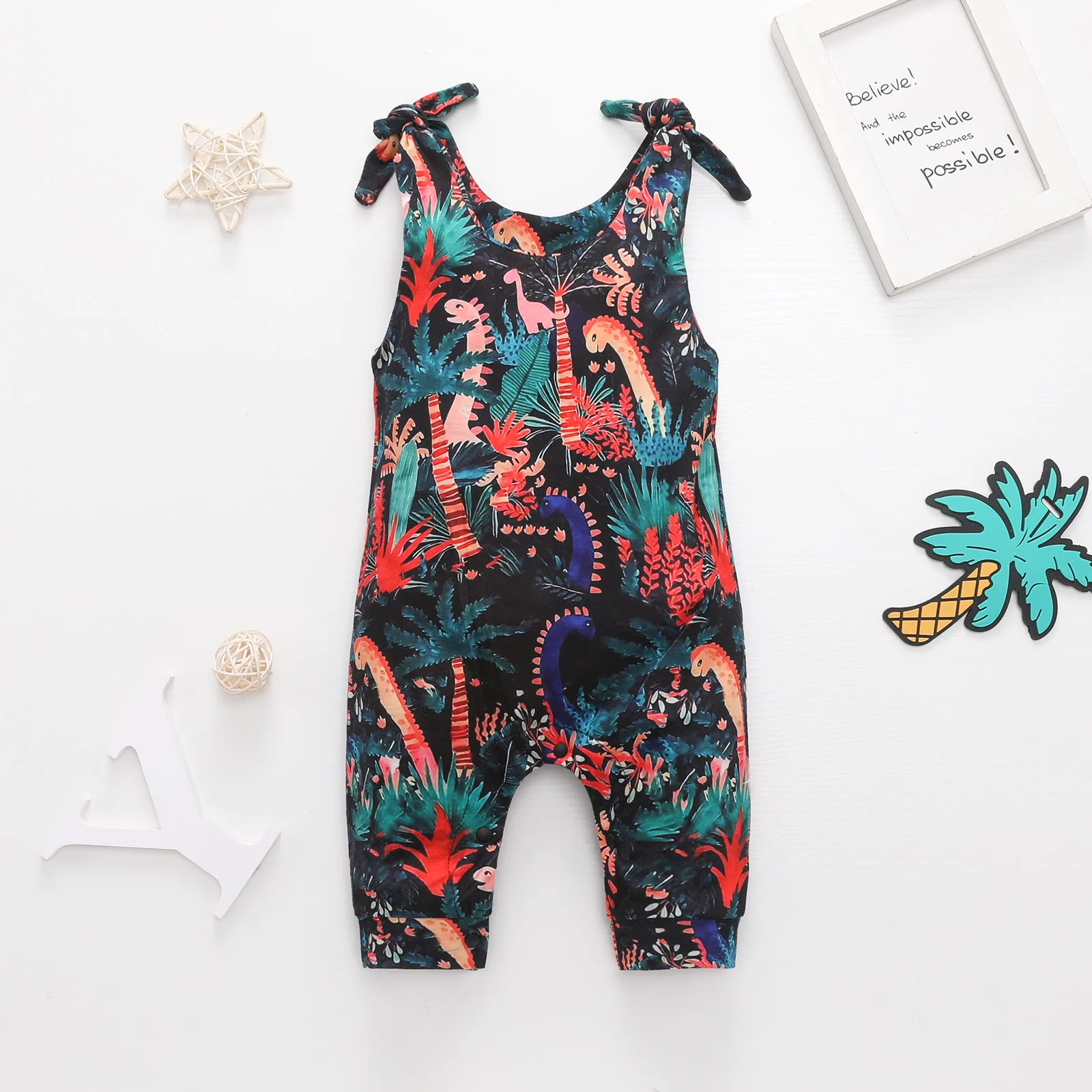 

Детский комбинезон без рукавов, с рисунком животных