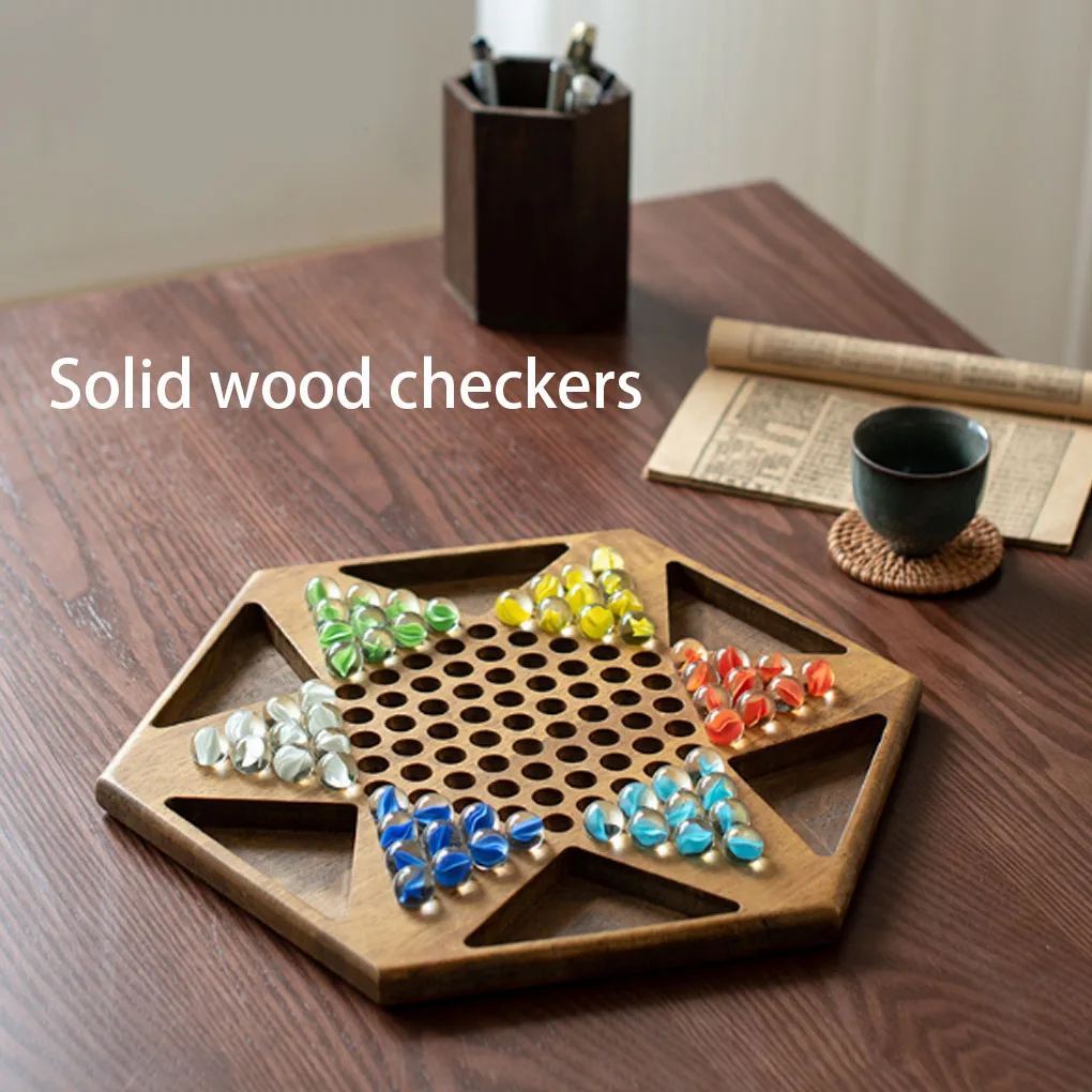 

Checkers Chinese Chess Bead Game Board Adult Toy Glass Marbled Colored Desktop Family Gift Pieces Party Fine Agate