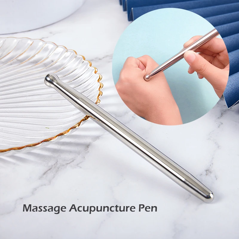 

Health Care Stainless Steel Manual Acupuncture Pen Trigger Point Massager Deep Tissue Massage Tool For Body Meridian Pain Relief