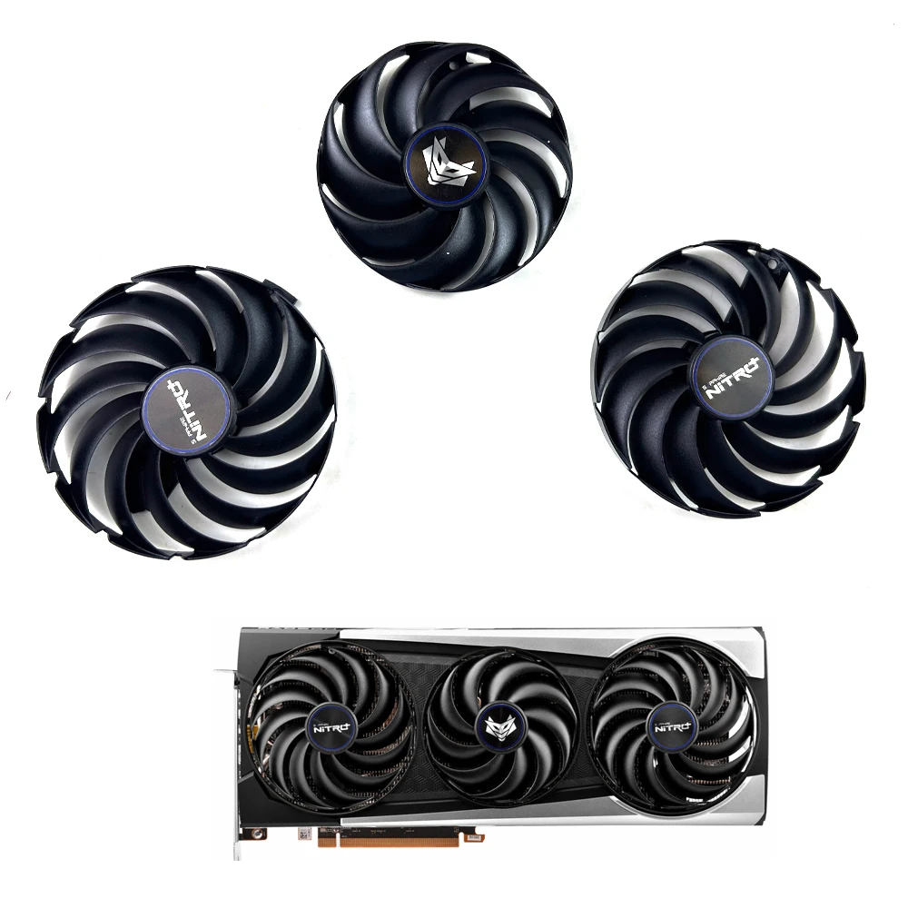 Фото Новый охлаждающий вентилятор 88 мм FDC10U12S9-C 95 мм 6PIN для Sapphire NITRO + AMD Radeon RX 6700 6800 6900 XT Вентиляторы видеокарты с графическим процессором №2