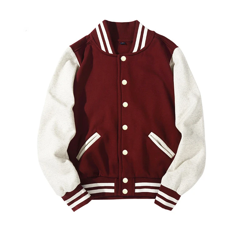 

Man Boys Baseball jackets S 3XL Wine Red Black Royal Blue Red Navy Blue Couple Clothes Autumn Winter