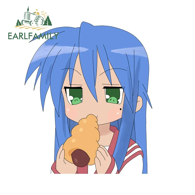 

EARLFAMILY 13 см Izumi Konata граффити автомобильные наклейки наклейка на мотоцикл водостойкая аниме защита двери автомобиля виниловый материал Декор