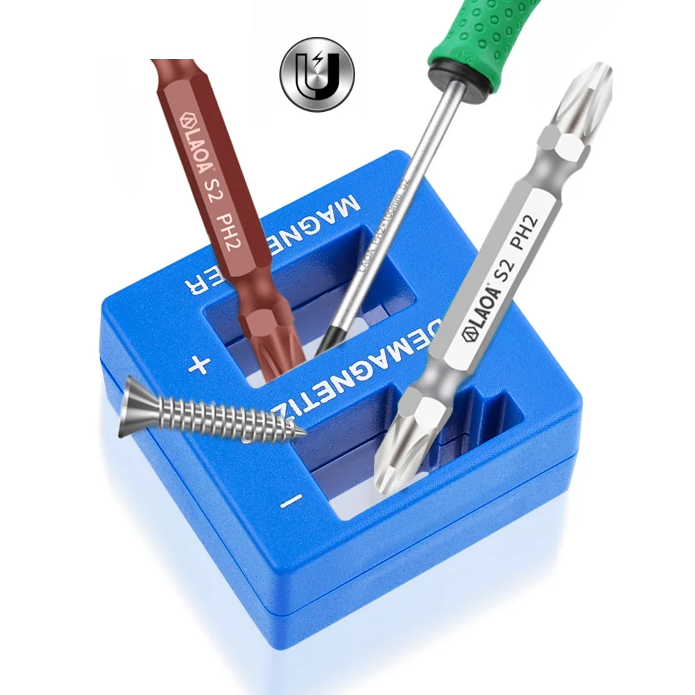 

2 in 1 Magnetizing Machine Degaussing Screwdriver Fast and Eefficient Professional Magnetizing and Degaussing Screw Hand Tool