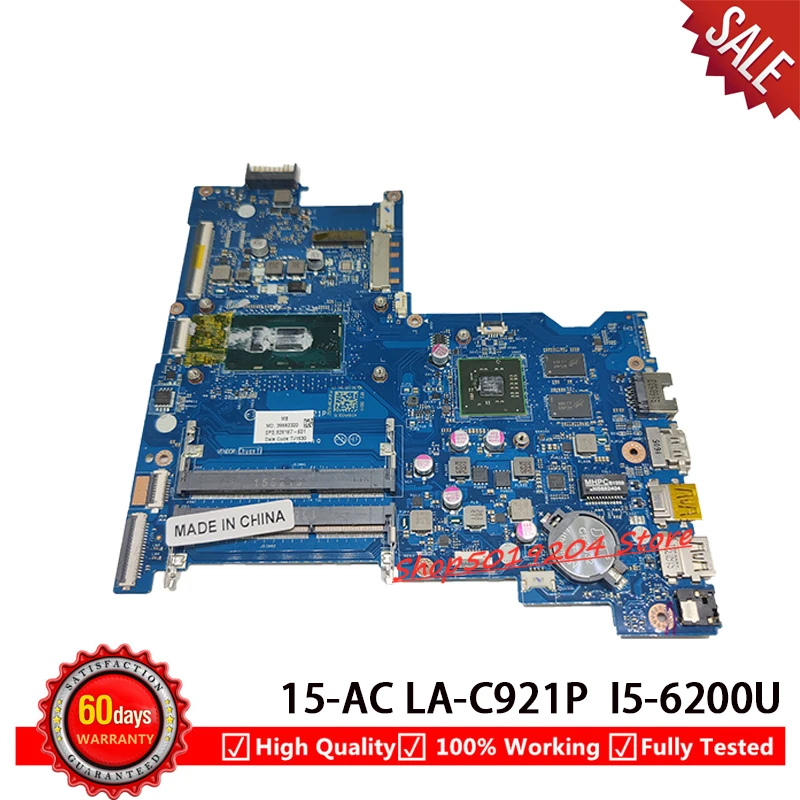 Материнская плата для ноутбука HP 15-AC 15-AC637TX с i5-6200U ASL50 LA-C921P 828187-601 828187-001 828187-501 |