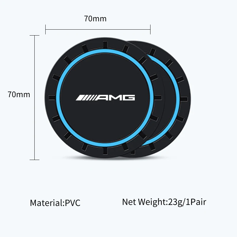 2 шт. автомобильная нескользящая подушка для чашки с водой Mercedes Benz AMG W204 W205 W203 W211 W212