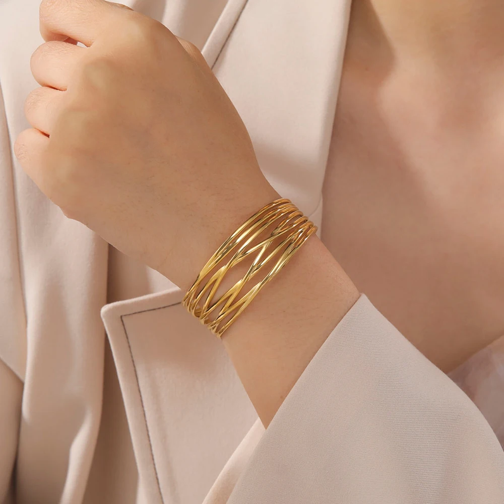 

Teamer Punk Cuff Bangles For Women Big Bohemia Indian Bracelets & Bangles Women's Female Cute Ladies Jewelry Cuff Bracelets