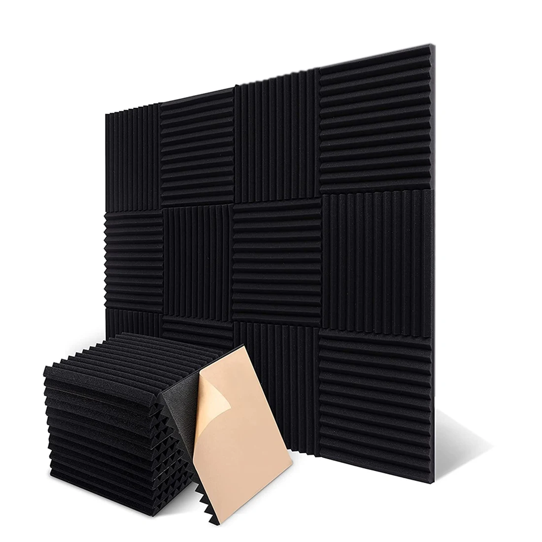 

24 Pack Acoustic Foam Panels Soundproof Studio Foam Acoustic Treatment Foam Sound Insulation Panels Wedge for Studio,Etc