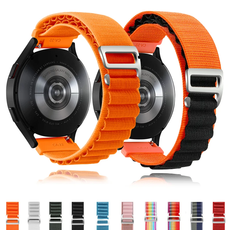 20mm 22mm Alpine Loop Strap for Samsung Galaxy Watch 4 40mm 5 Pro 45mm Active 2 Gear S3 bracelet for Huawei GT 2/3 Pro WristBand