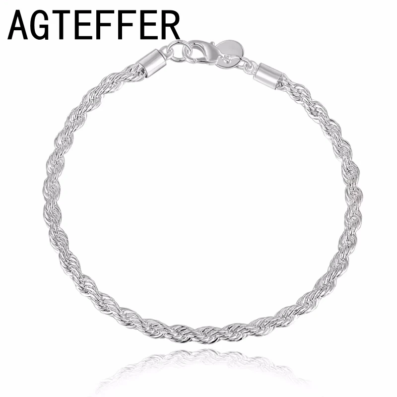 Новый браслет-цепочка из стерлингового серебра 925 пробы 8 дюймов в стиле панк для