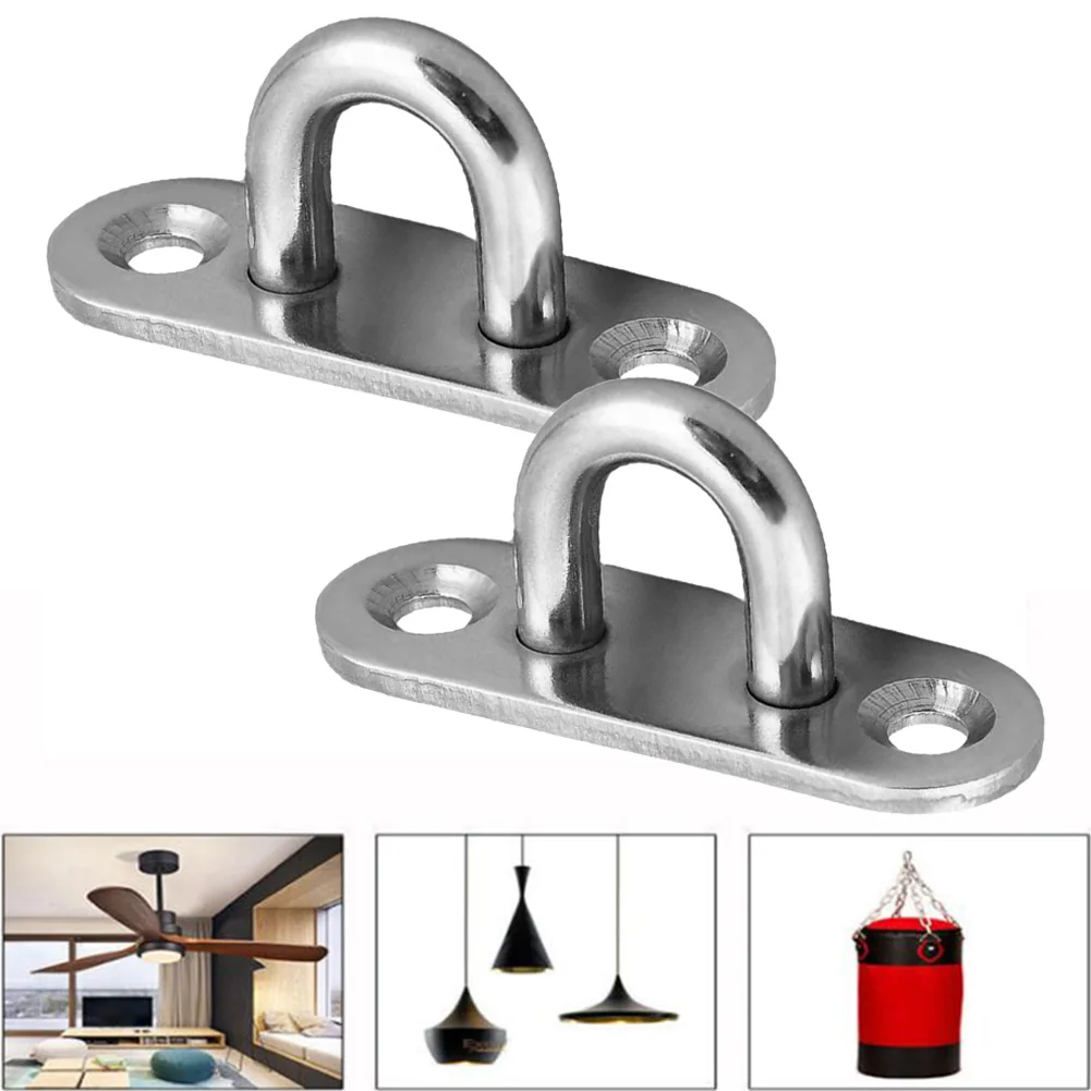 

2pcs Ceiling Hooks Heavy Duty Stainless Steel Hook Mount Ceiling Fan Chandel Ceiling Lantern Hanging Hooks Home Organization