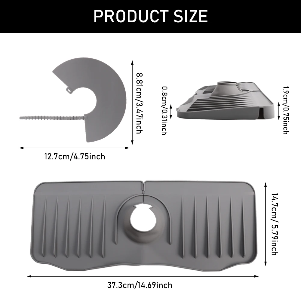 Брызговик для кухонной раковины универсальный умывальник однотонный легко