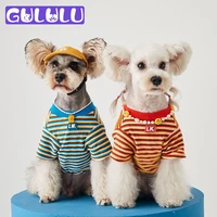 gululu pet dog clothes stripe luxury dog shirt for small medium dogs fashion summer vest designer puppy clothes dropshipping