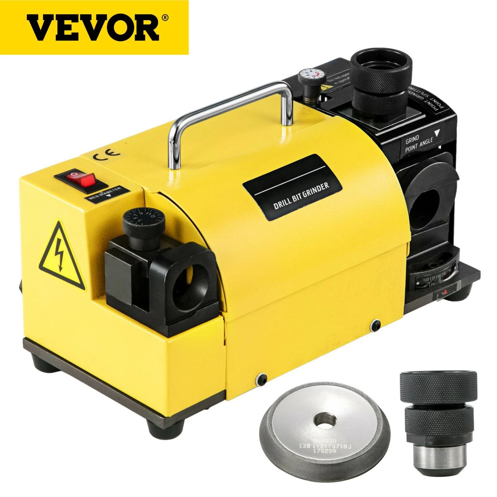 VEVOR Точилка для торцевых сверл MR-13A MR-13B MR-20G угловая шлифовальная машина 4400 об / мин С 11ШТ 18 ШТ цанги ER20 ER25 для шлифования резцов - Топ товаров для дома и инструментов