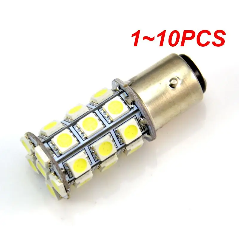 

1 ~ 10 шт., автомобильные универсальные светодиодные лампы 1157 BAY15D BA15D 5050 27SMD, Сверхъяркие Автомобильные светодиодные фары, сигнал поворота, стоп-сигнал, лампа 12 В
