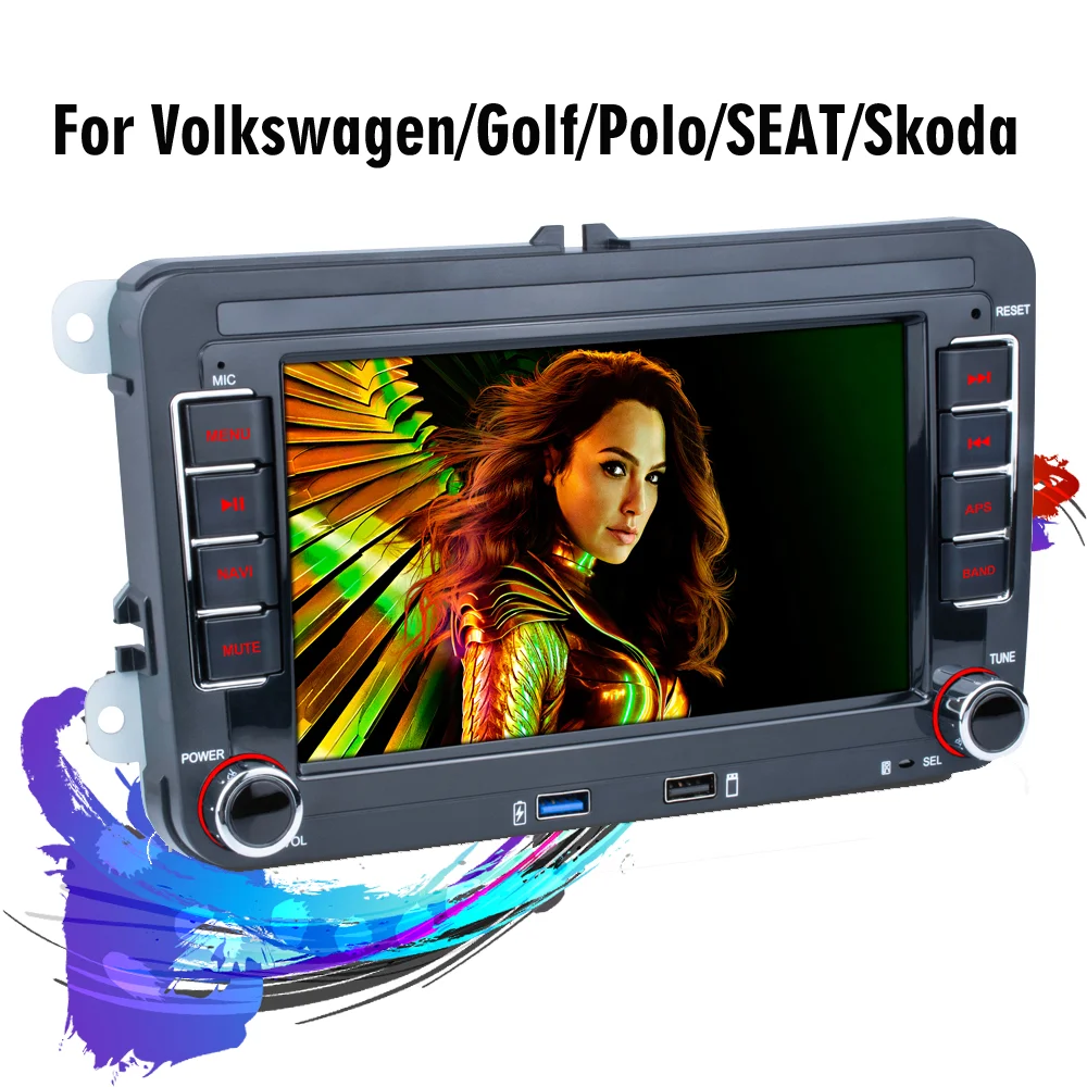 

7 inch Android 2 Din Car radio Multimedia Player GPS Stereo For For VW Golf 5 6 Jetta MK5 MK6 Tiguan Polo Passat Octavia Leon
