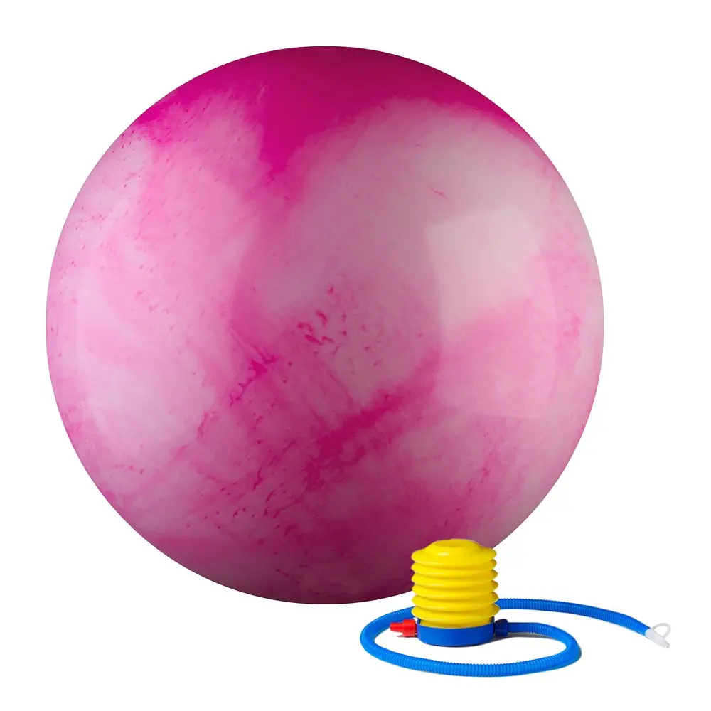 

2000lbs Static Strength Exercise Stability Ball with Pump Multi-Colored, 75cm Pink