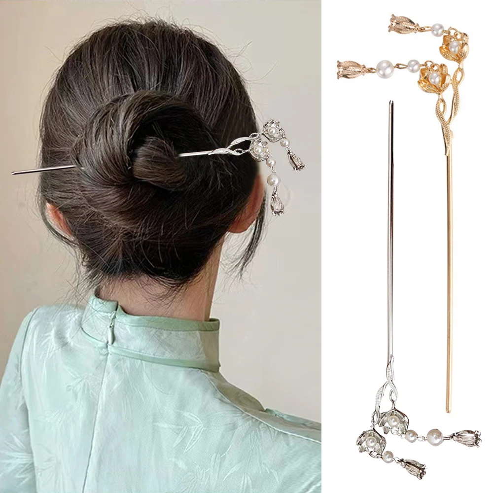 

Ancient Hanfu Hair Sticks Tassel Step Shake Flower Hairpin Haircomb Set Girl Gift Bridal Headdress Retro Wedding Hair Jewelry