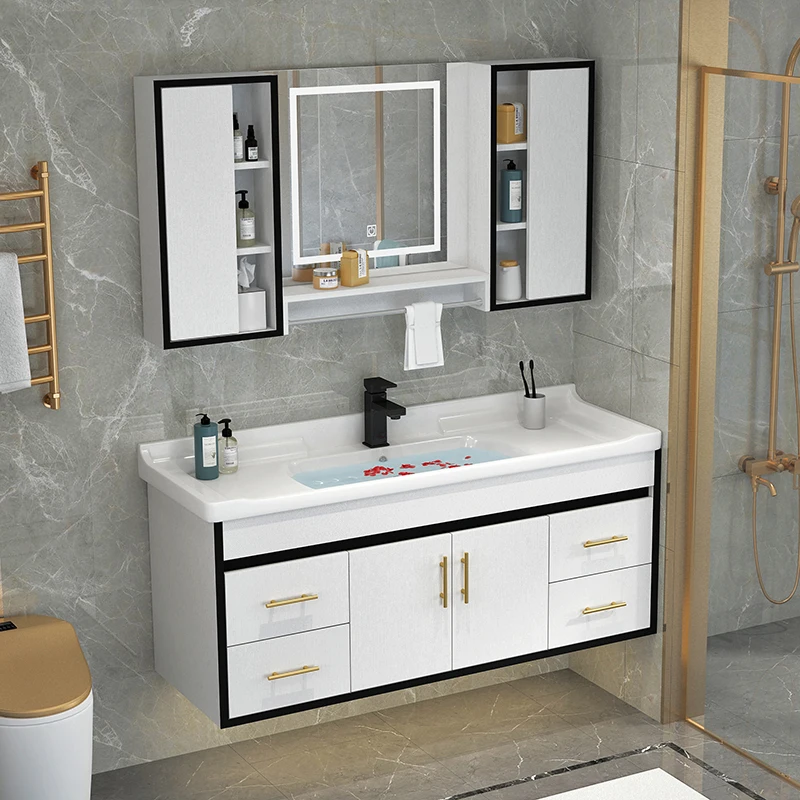 

Dresser Unit Accessories Bathroom Cabinet Mirror Wall Bathroom Cabinet Storage Closet Badezimmer Schrank Home Furniture YQ50BC
