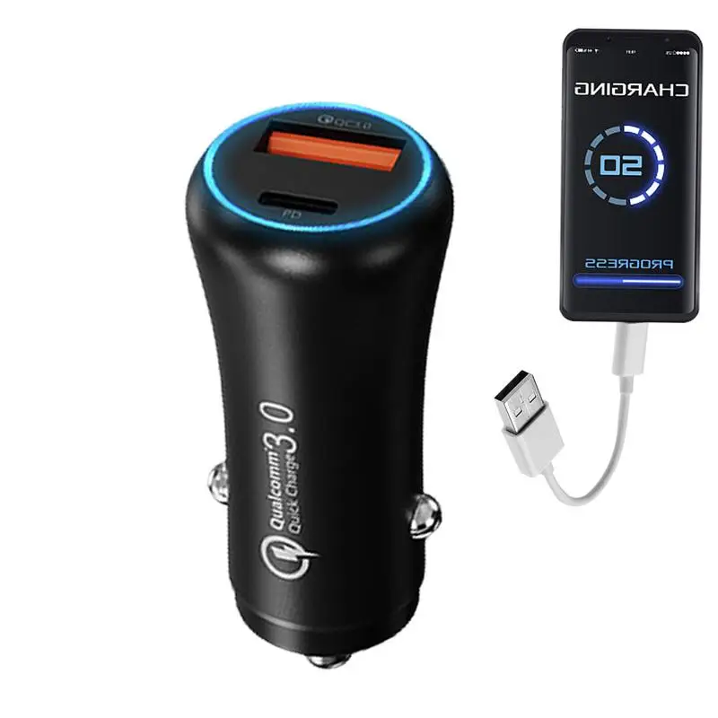 

Автомобильное зарядное устройство адаптер двойное зарядное устройство быстрое зарядное устройство 3,0 PD автомобильное зарядное устройство...