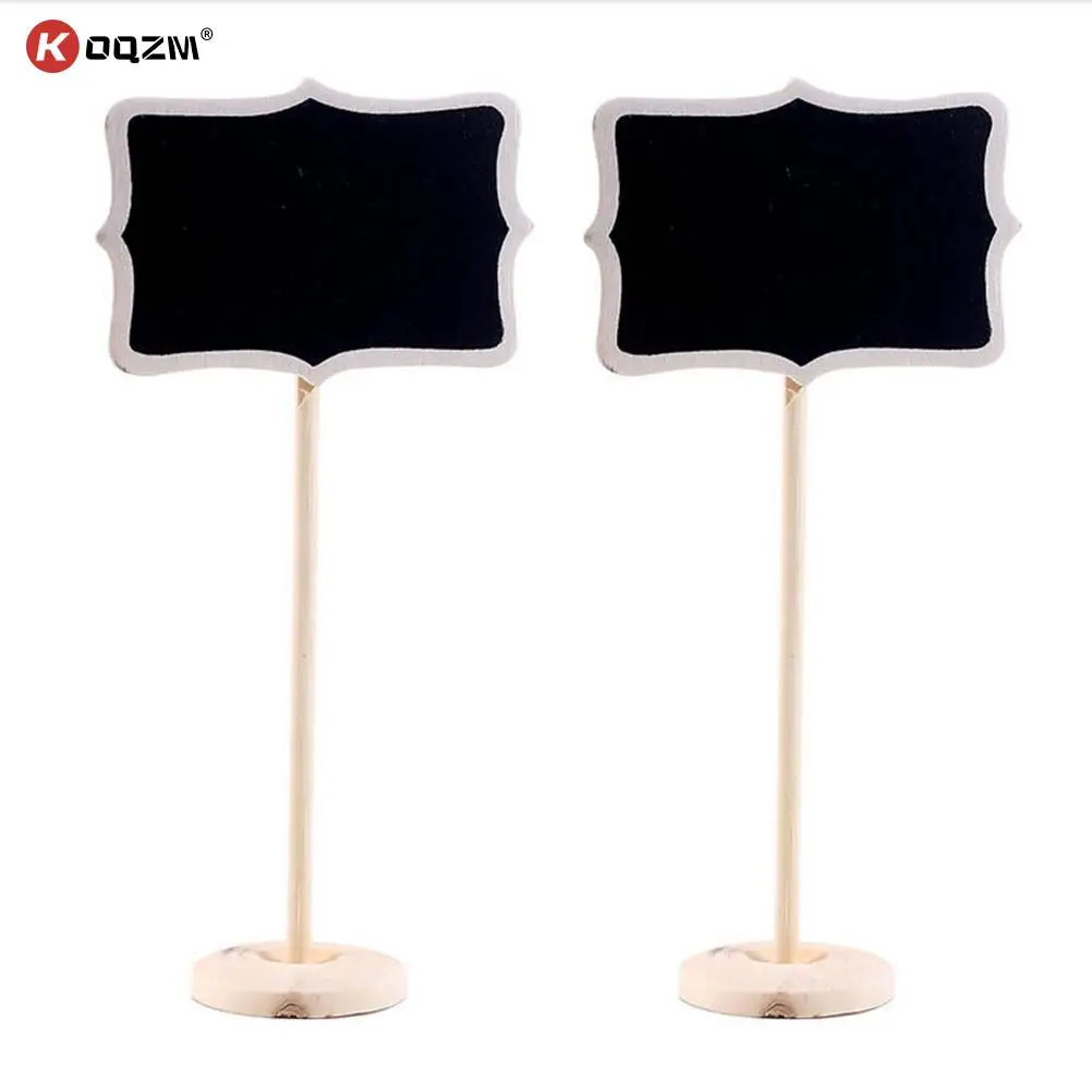 

2pcs Classic Mini Blackboard Clip On Message Wooden Small Chalkboard For Wedding Party Buffets Table School Supplies